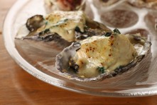 Our original oyster “Rockfeller” Baked oyster with spinach & garlic puree